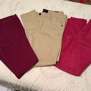 Celebrity Pink Women's Chinos - Tan, Maroon, Crimson